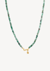 Grace necklace with Emerald - gold plated