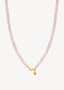 Millie necklace with Rose Quartz - gold plated