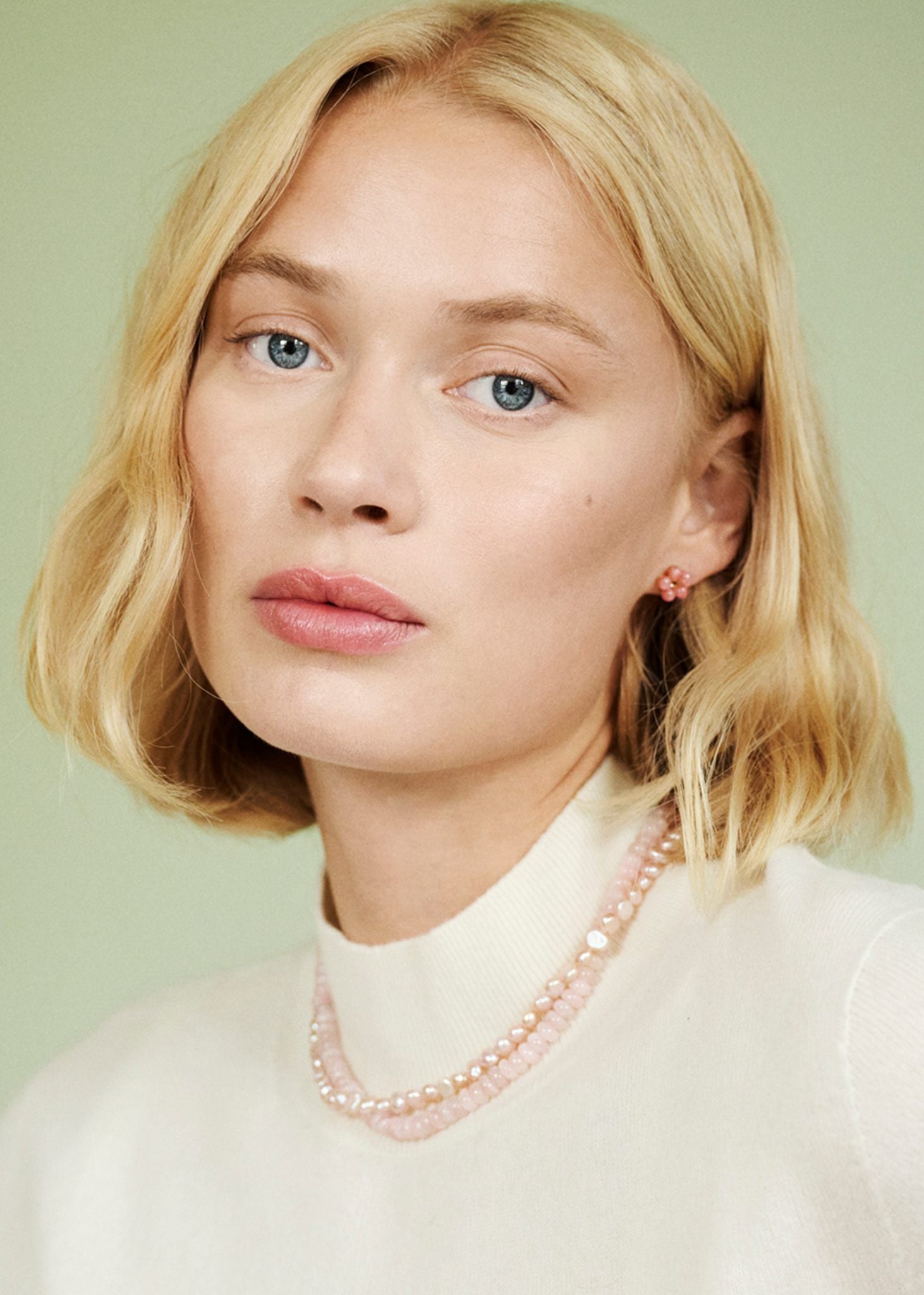 Millie necklace with Rose Quartz - gold plated