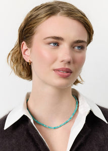 Gigi necklace with Peru Amazonite - gold plated