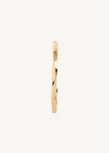 Stor 3,5 cm hoop ørering til charms i guldbelagt sterling sølv med snoet design til ham og hende, perfekt gave til hende og gave til ham 