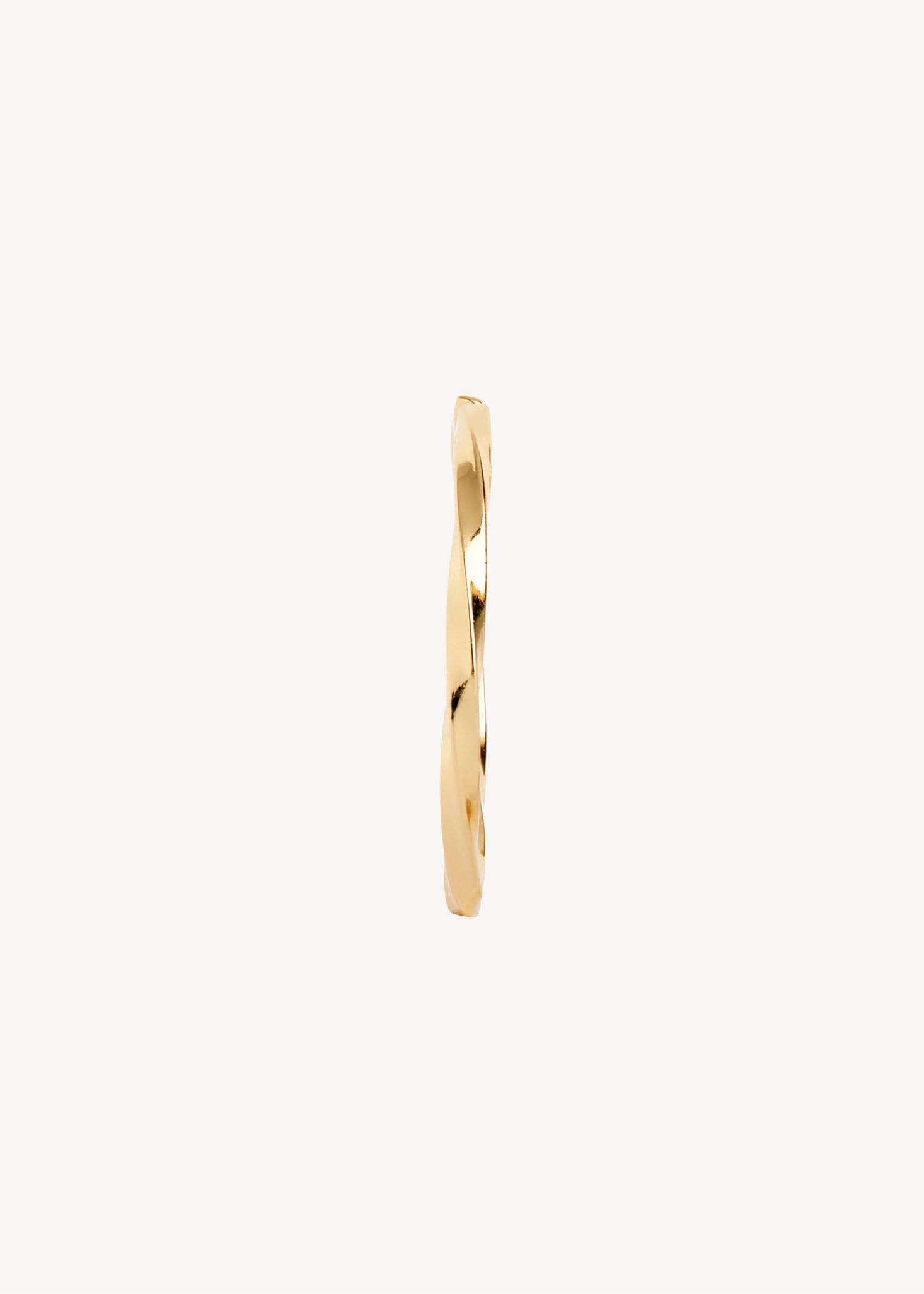 Stor 3 cm hoop ørering til charms i guldbelagt sterling sølv med snoet design til ham og hende, perfekt gave til hende og gave til ham 