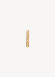 Medium hoop ørering til charms i guldbelagt sterling sølv med antikt inspireret mønster, perfekt gave til hende, gave til ham og gave til konfirmanden 
