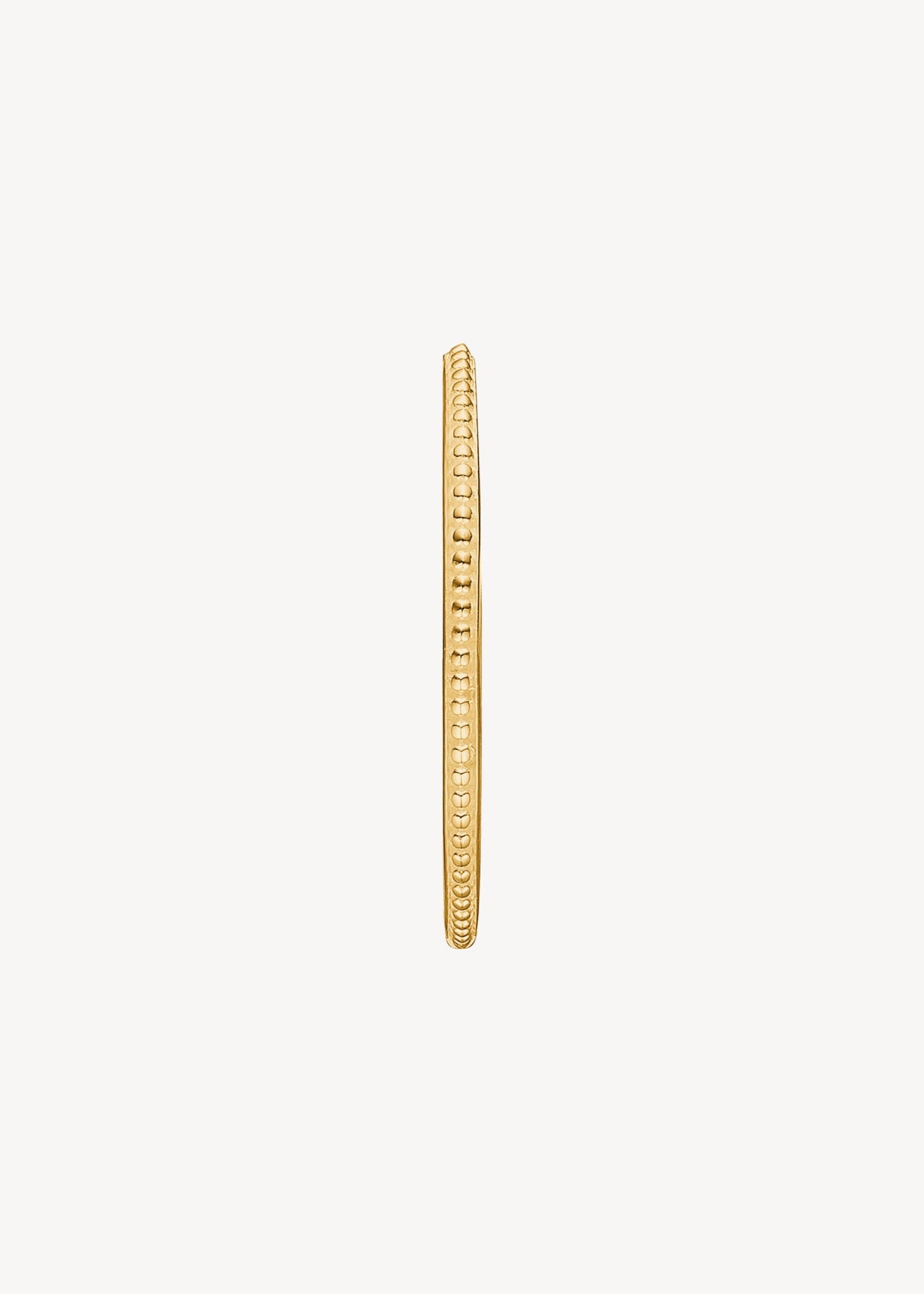 Stor hoop ørering til charms i guldbelagt sterling sølv med antikt inspireret mønster, perfekt gave til hende, gave til ham og gave til konfirmanden 