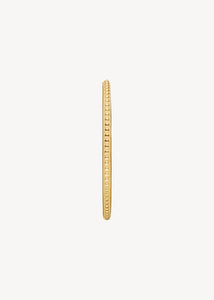 Stor hoop ørering til charms i guldbelagt sterling sølv med antikt inspireret mønster, perfekt gave til hende, gave til ham og gave til konfirmanden 