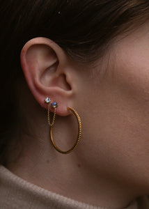 Byzantine hoop 3cm gold plated