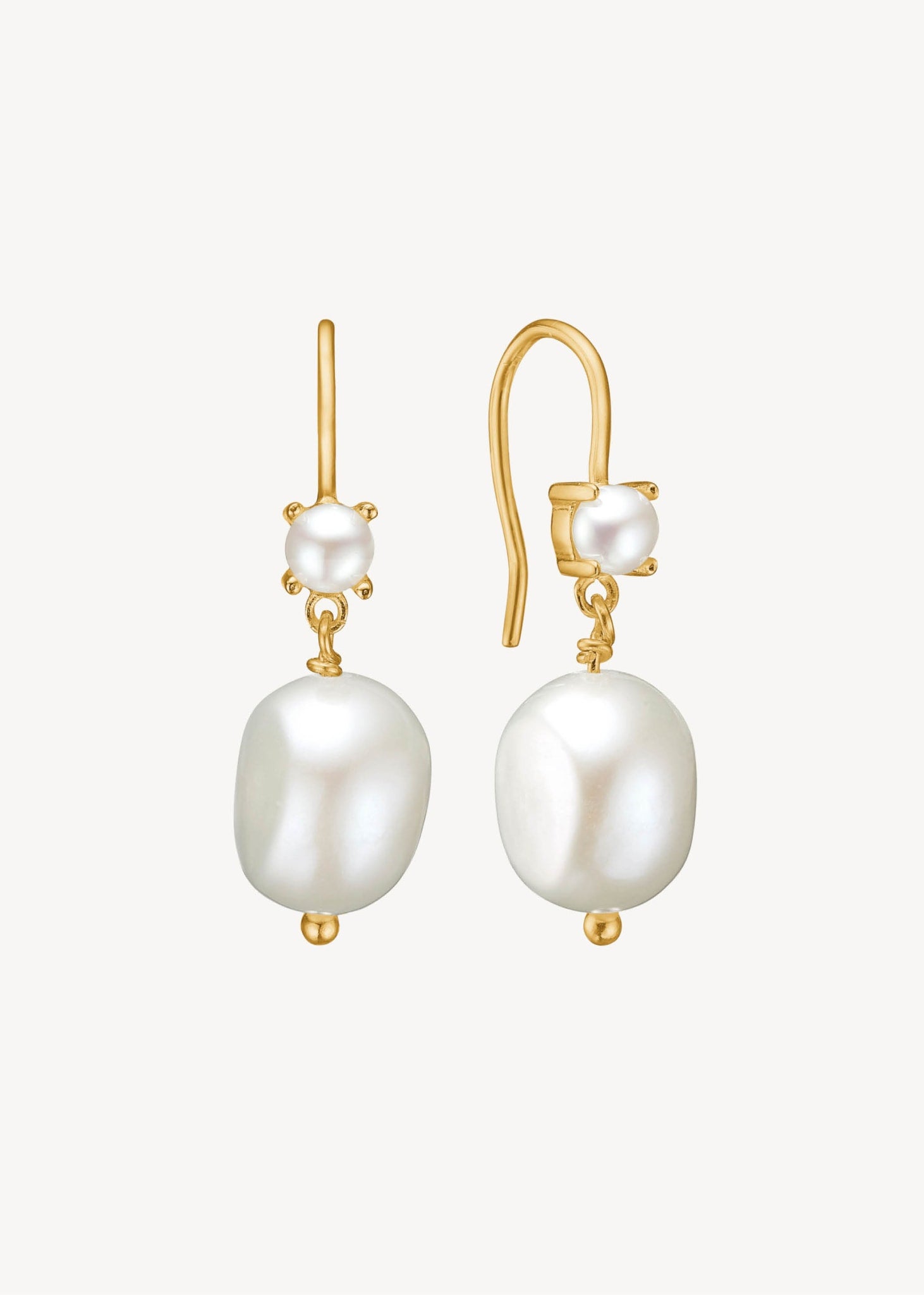 Bibi earrings with Pearl - gold plated