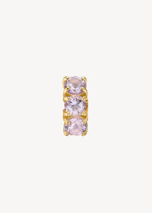 Gem huggie hoops med lilla ametyst ædelsten i guldbelagt sterling sølv, perfekt huggie hoop med sten til ham og hende