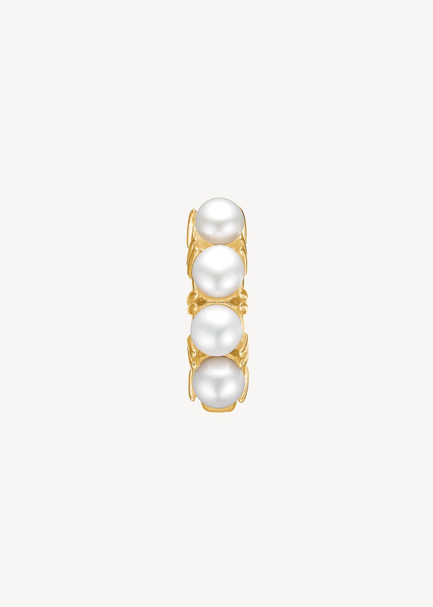 GEM hoop with Pearl 1,5cm - gold plated