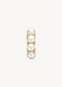 GEM hoop with Pearl 1,5cm - gold plated