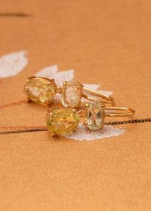 Arabella earrings with Lemon Quartz - gold plated