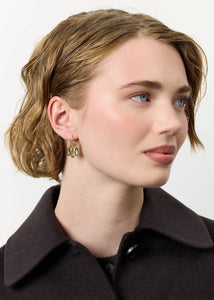 Pasha earrings with Golden Rutile Quartz and Labradorite - gold plated