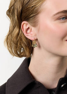 Pasha earrings with Golden Rutile Quartz and Labradorite - gold plated