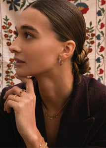 Rosalba hoops with Amethyst 2 cm - gold plated