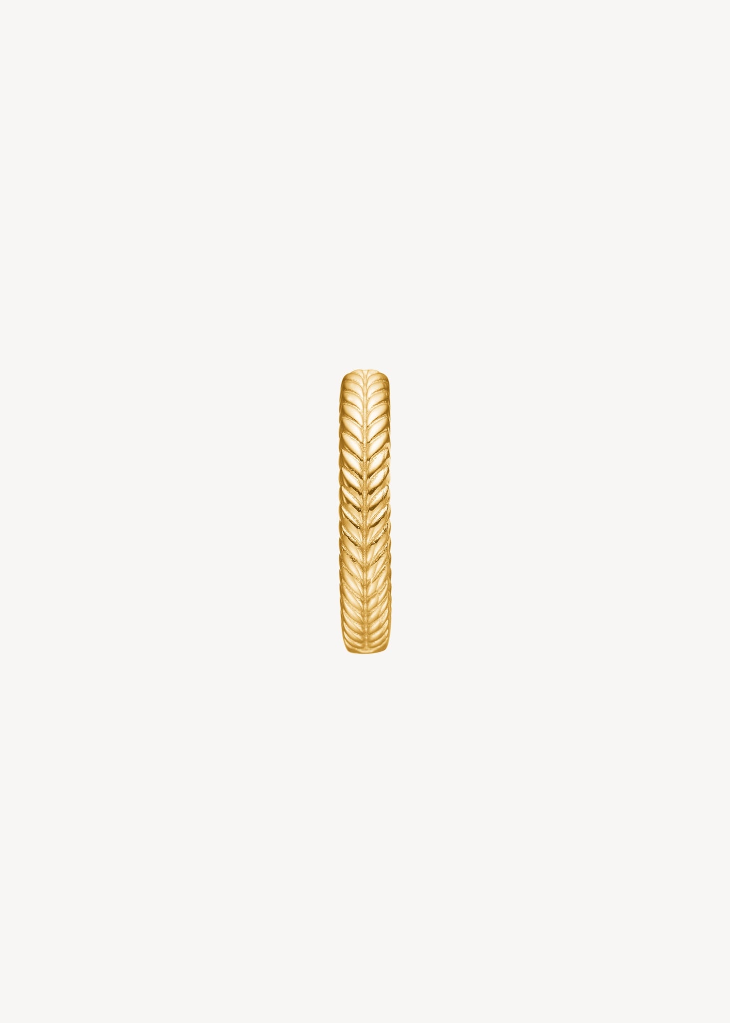 Fishbone hoop 2 cm - 4mm gold plated