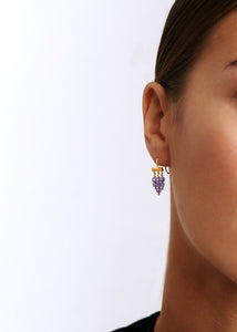 Mirage earrings with Tanzanite - gold plated