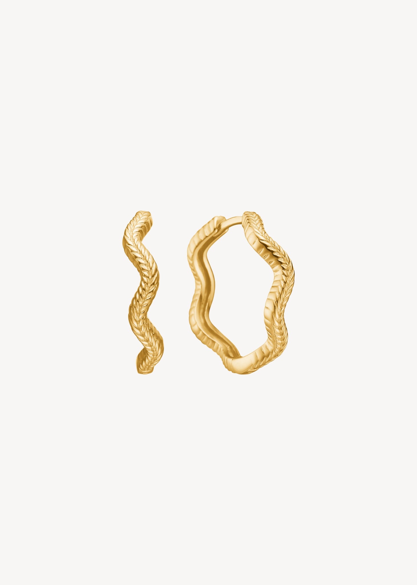 We shape HOPE かんざし　ゴールド Wave hoops 2 cm - Carré Jewellery – Carré Jewellery DK