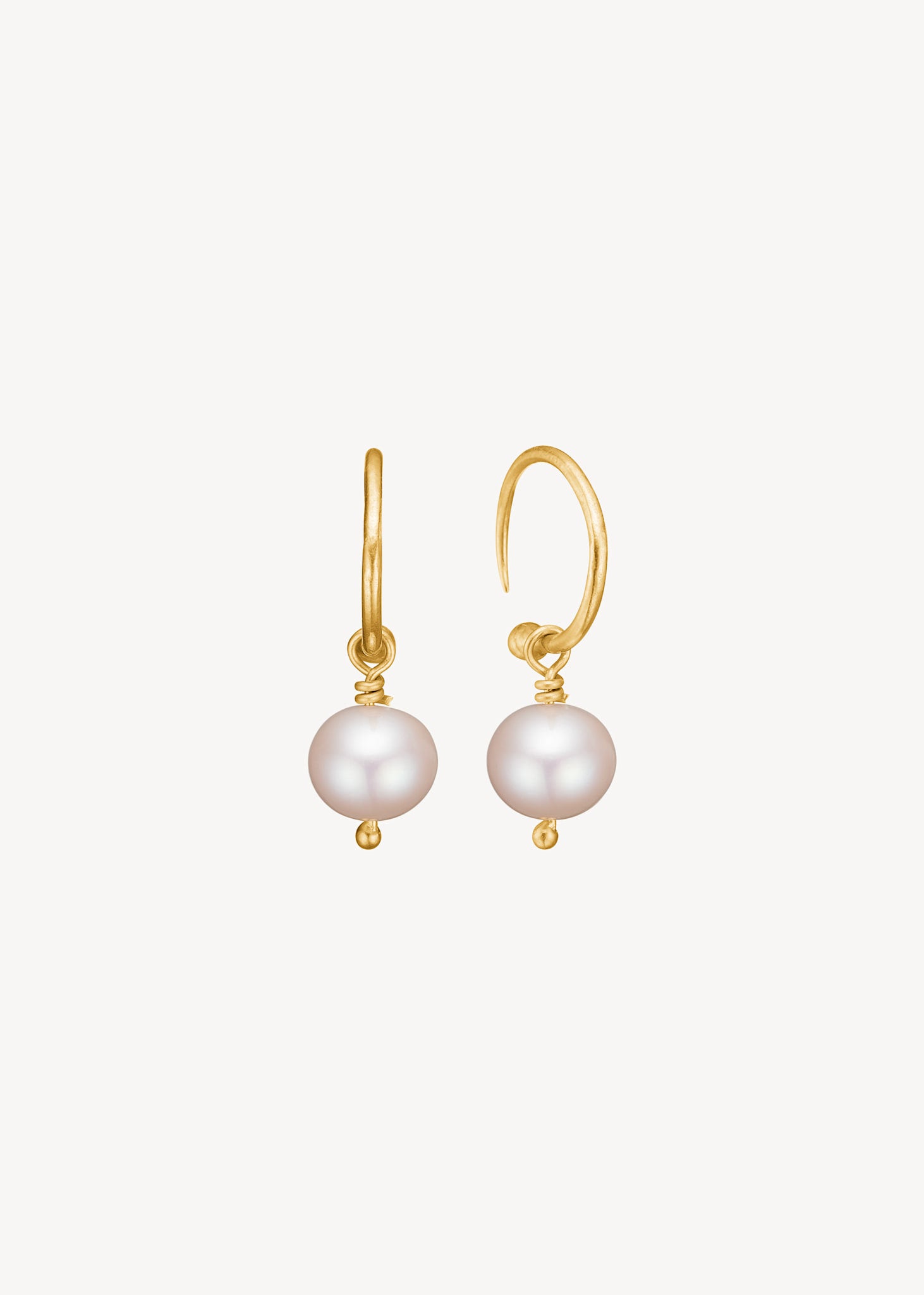 Oyster earrings with pink Freshwater Pearl - gold plated