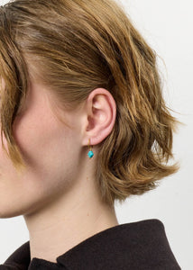 Clover earrings with Turquoise - gold plated