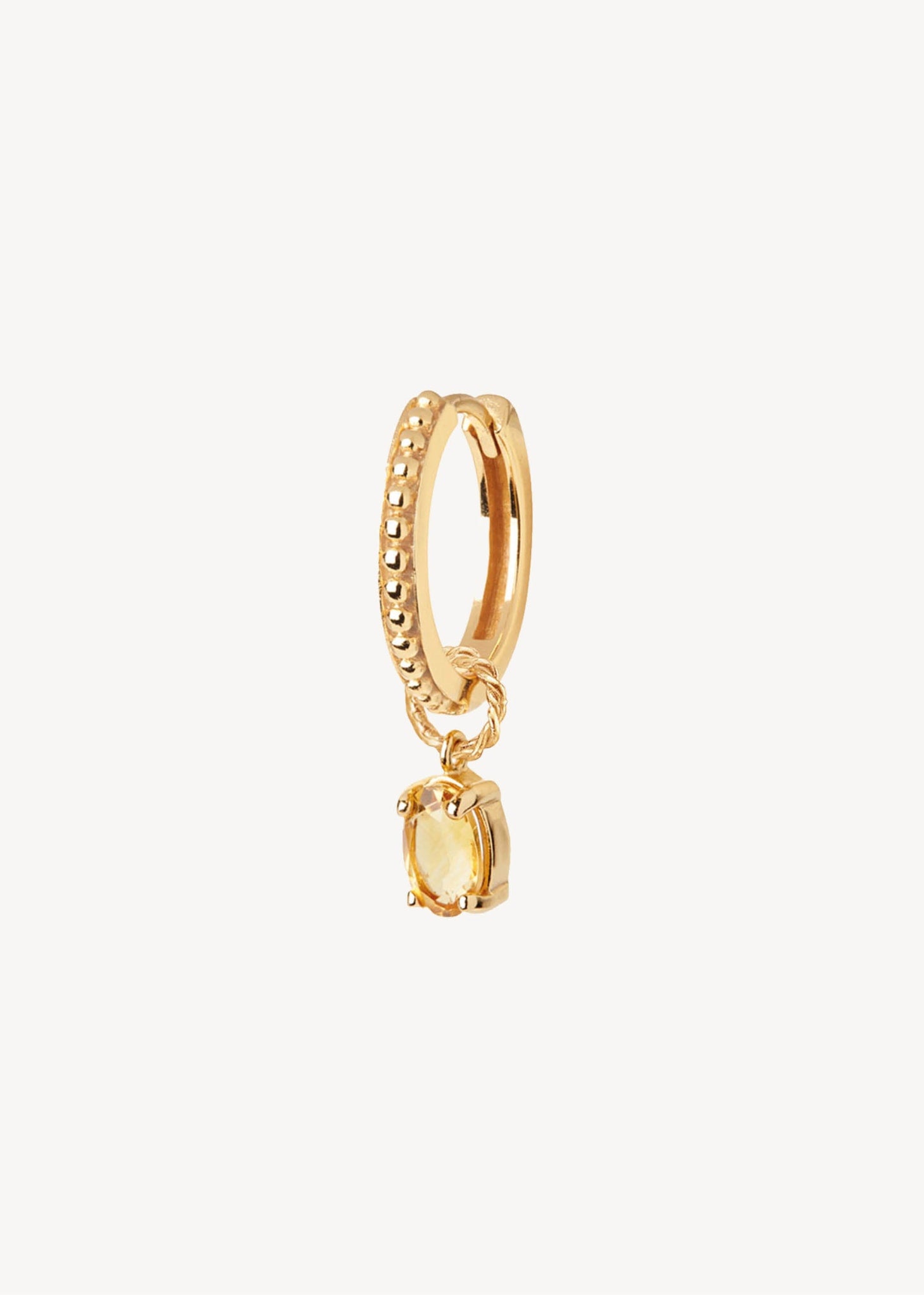 Sophie charm with Citrine 1 pc - gold plated