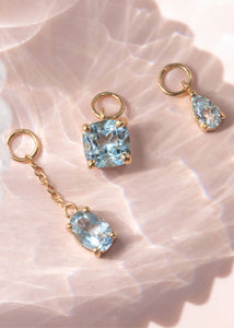 Pacific charm with Blue Topaz - gold plated