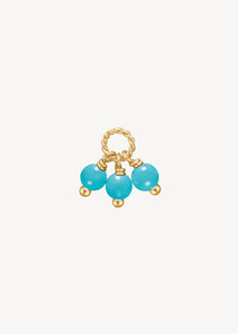 Triad charm with Turquoise - gold plated