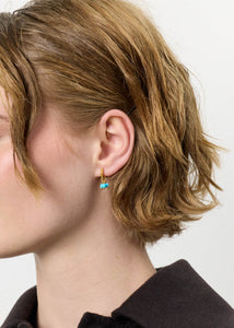 Triad charm with Turquoise 1 pc - gold plated