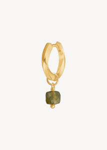 Xenia charm with Green Garnet 1 pc - gold plated