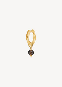 Xenia charm with Smokey Quartz - gold plated