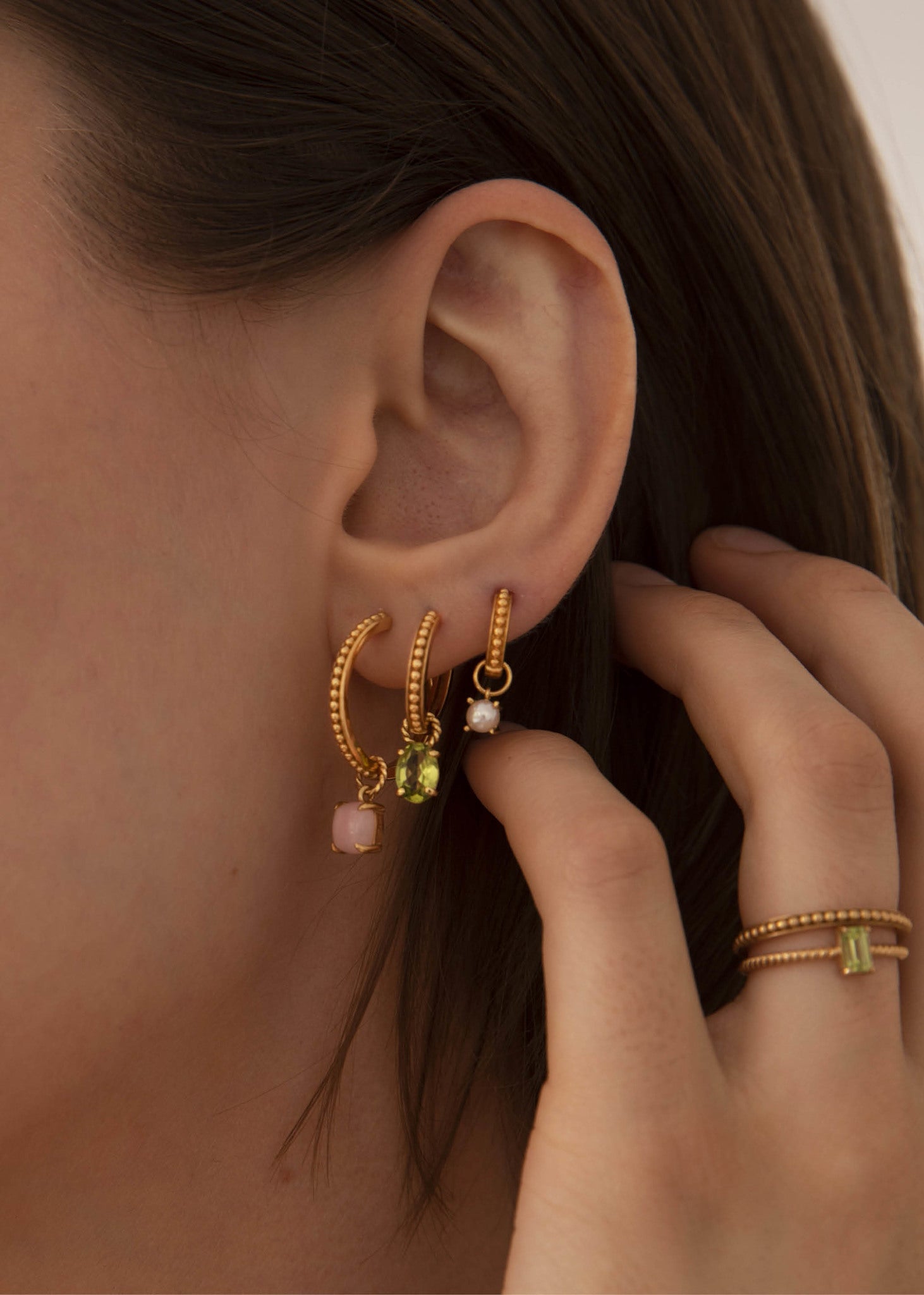Byzantine hoop 2cm - gold plated