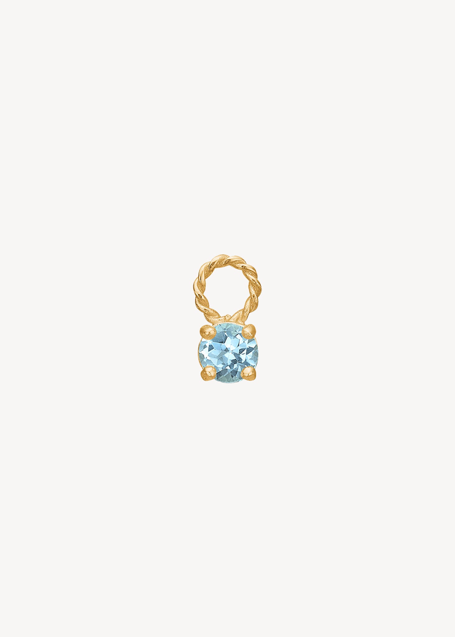 Lulu charm with Blue Topaz 1 pc - gold plated