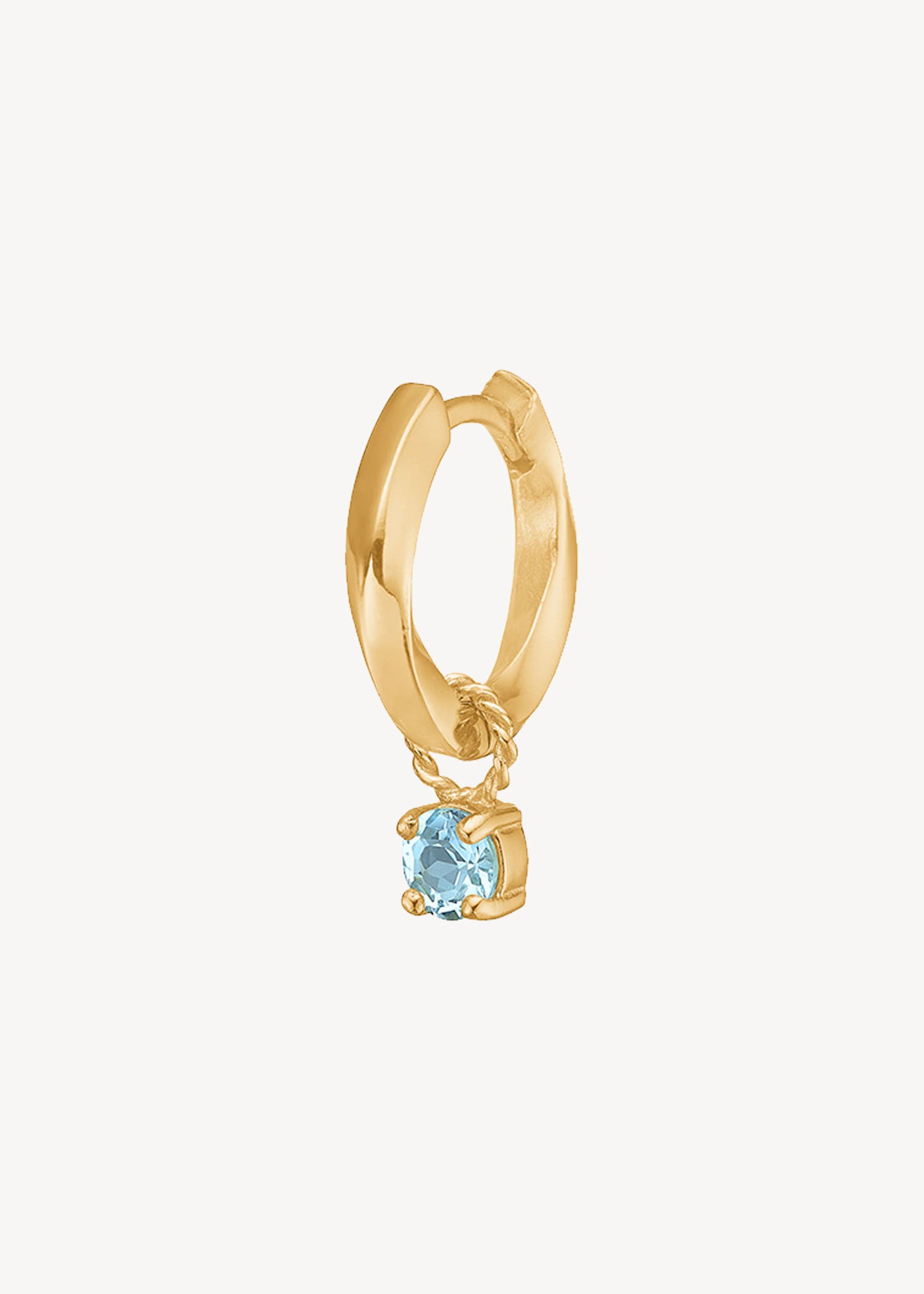 Lulu charm with Blue Topaz 1 pc - gold plated