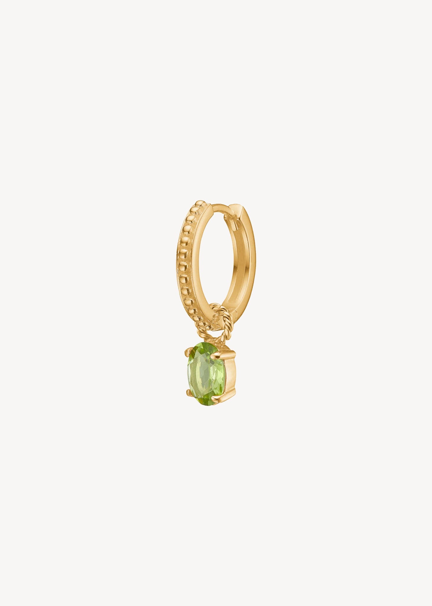 Valentine charm with Peridot - gold plated