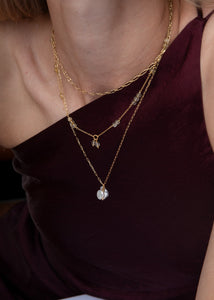 Ines charm with Keshi Pearl - gold plated
