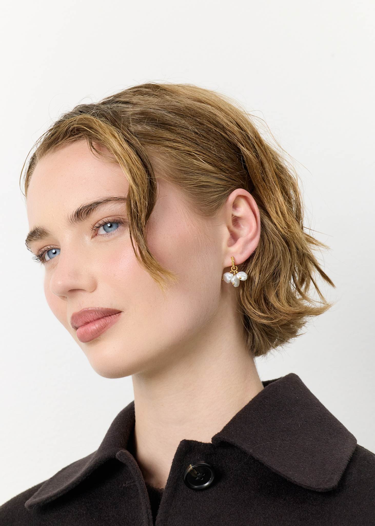 Ines charm with Keshi Pearl - gold plated