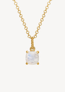 Tara pendant with Rainbow Moonstone - gold plated