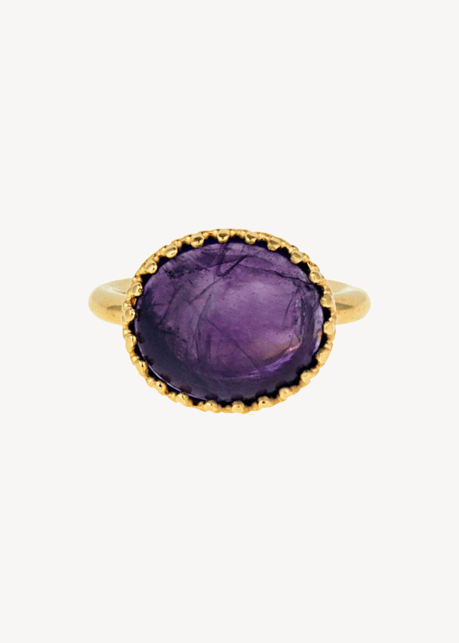 Ceos ring with Amethyst - gold plated