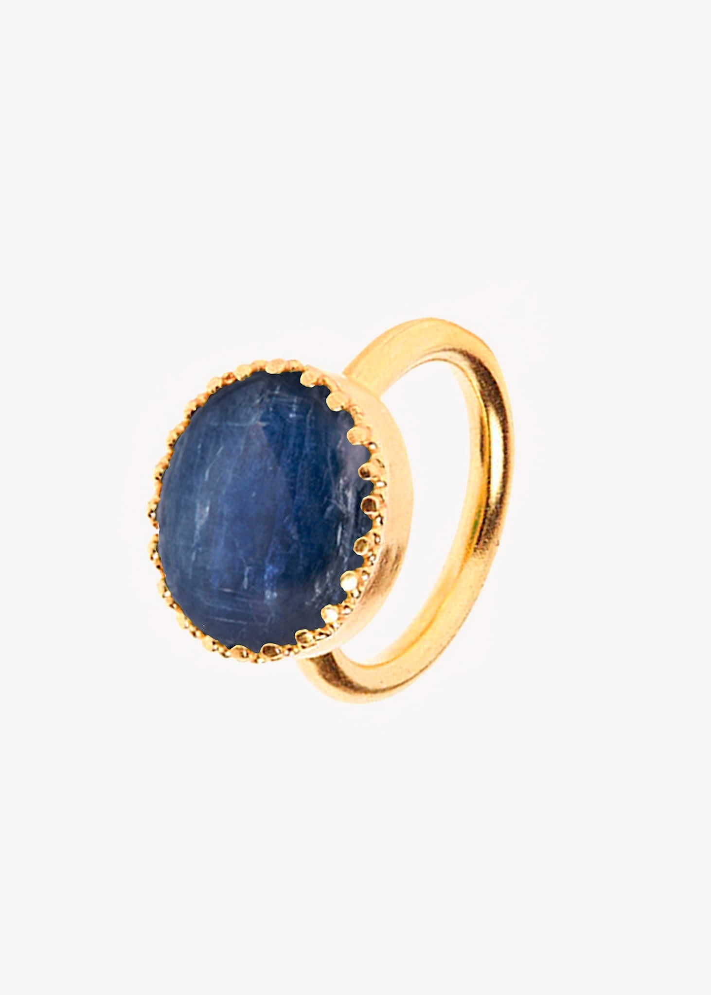 Ceos ring with Kyanite - gold plated