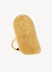 Shield ring - gold plated