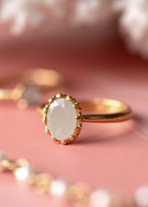 Lana ring with Aquamarine - gold plated