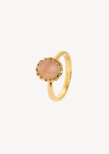 Lana ring with Sand Moonstone - gold plated