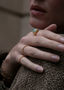 Marvels ring with Aventurine - gold plated