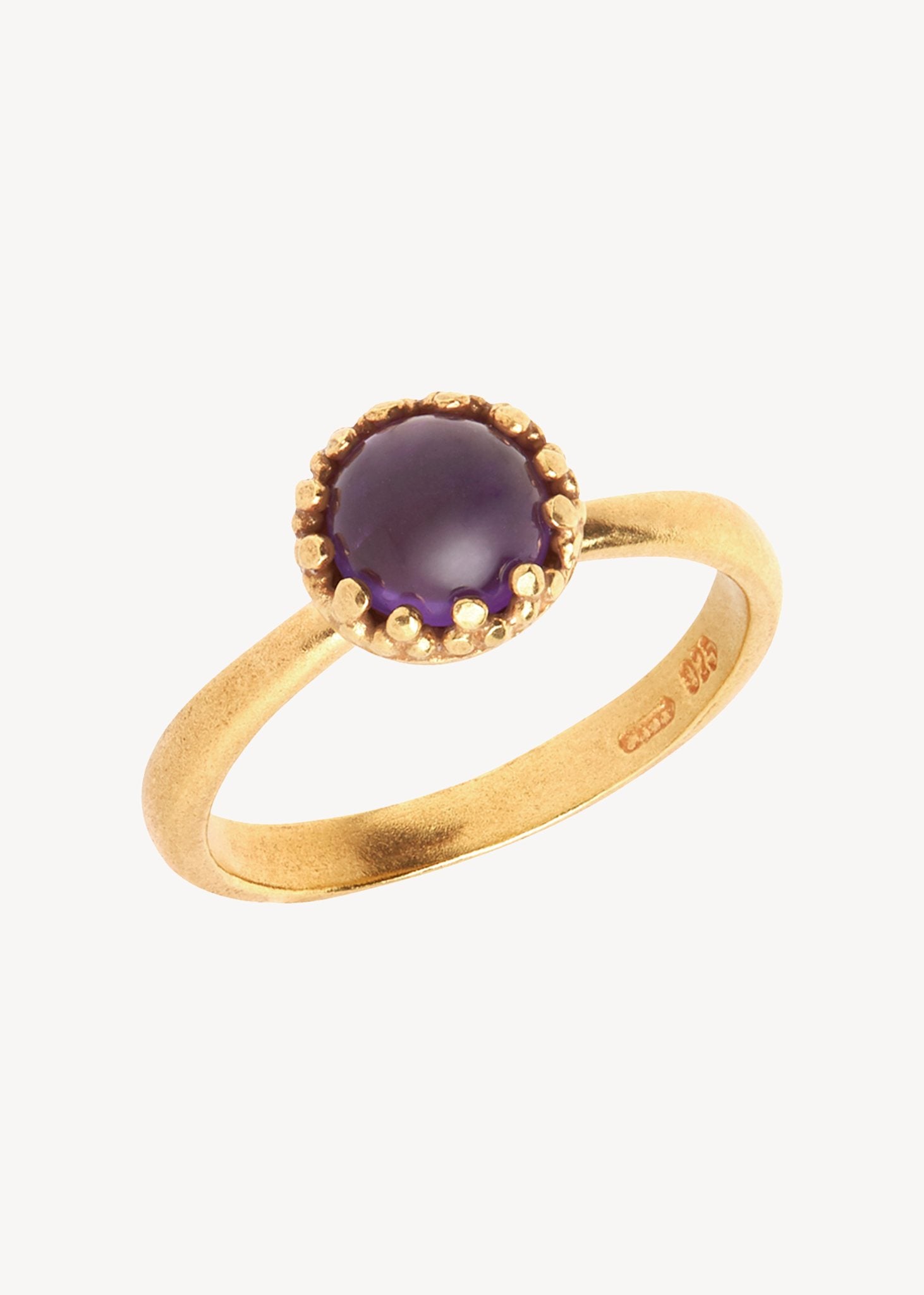 Zoë ring with Amethyst - gold plated