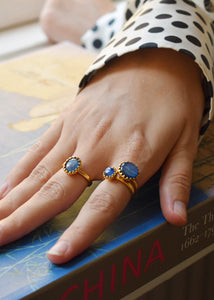 Zoë ring with Kyanite - gold plated