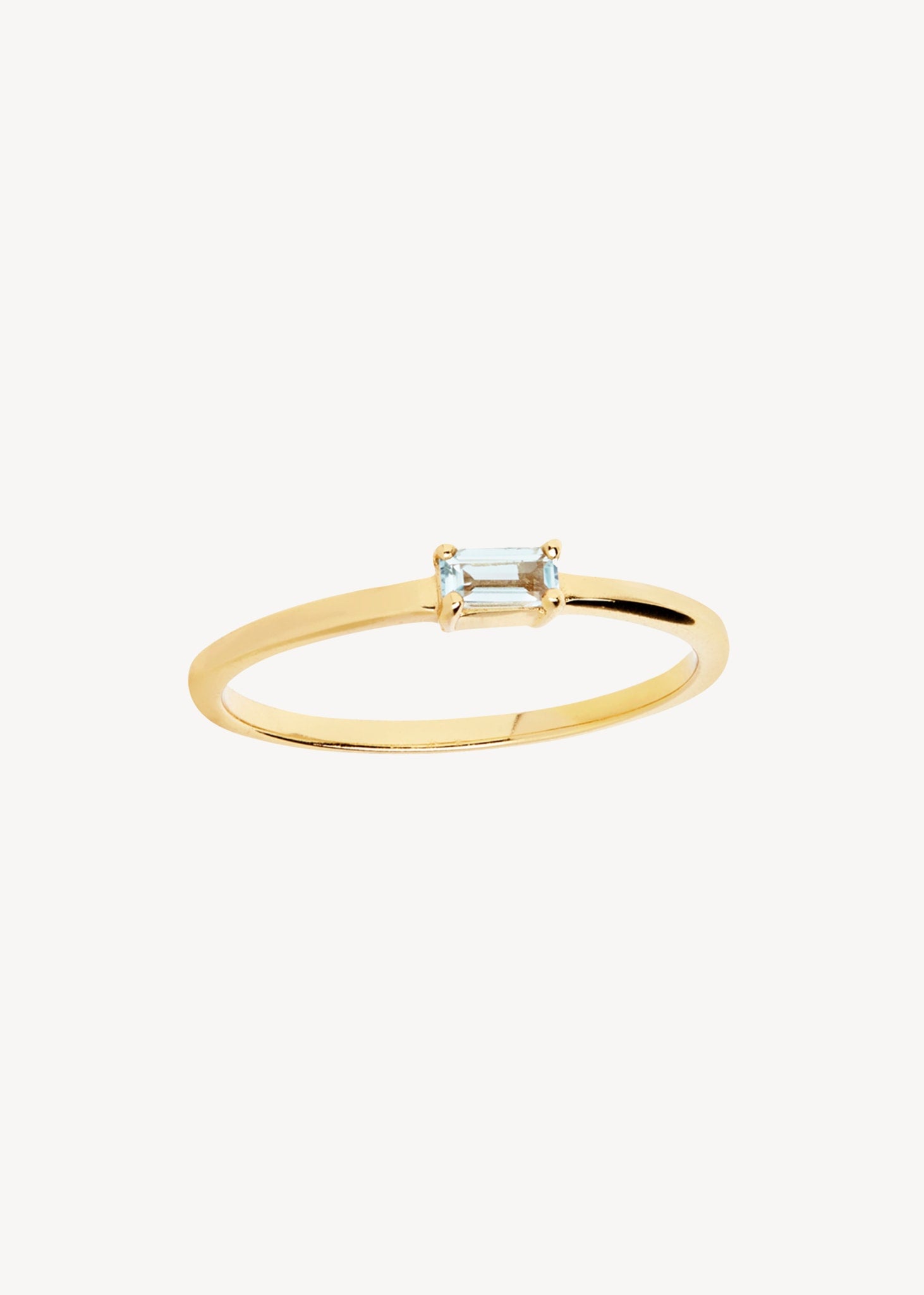 Confetti ring with Blue Topaz - gold plated