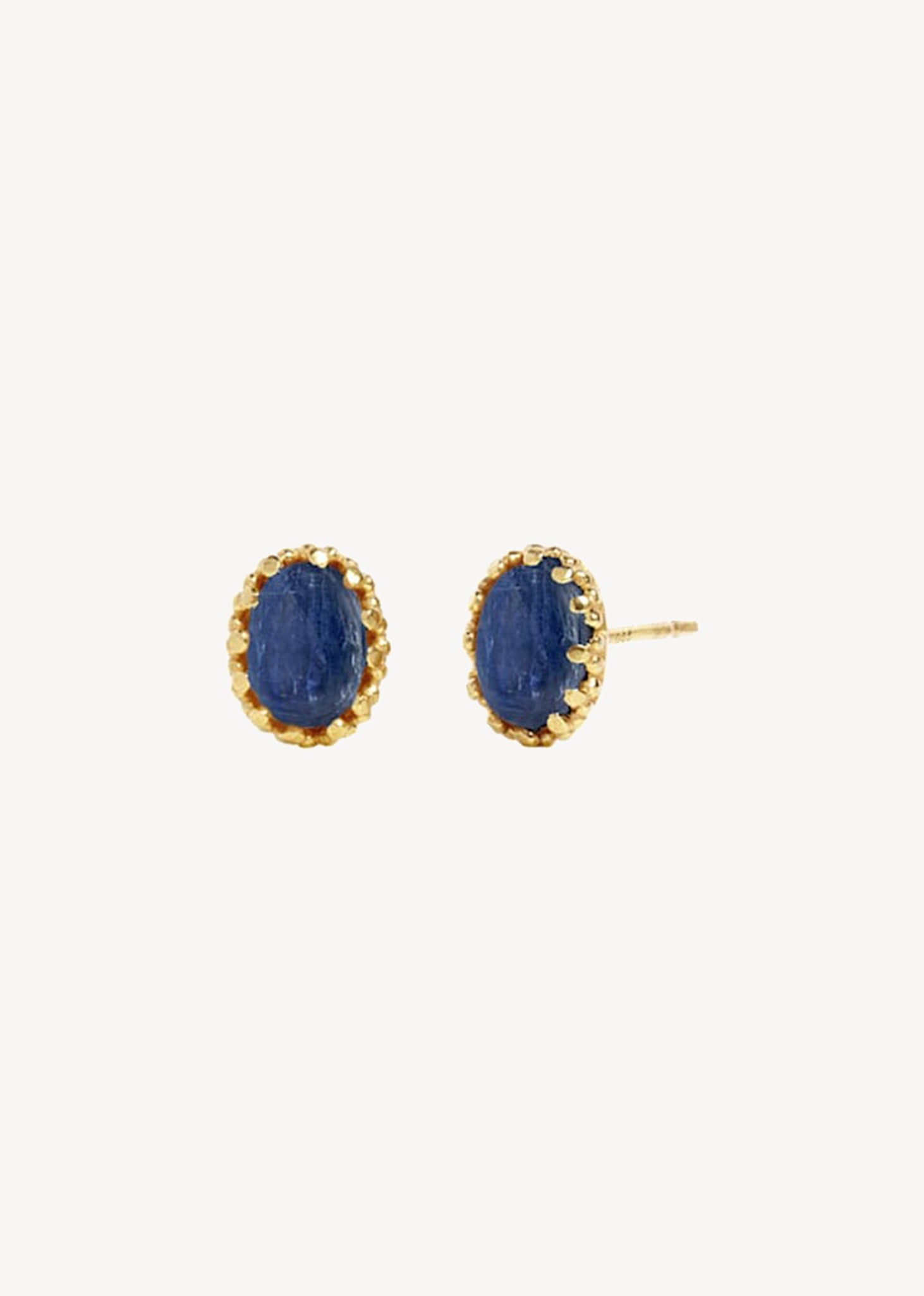Lana ear studs with Kyanite - gold plated