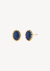 Lana ear studs with Kyanite - gold plated