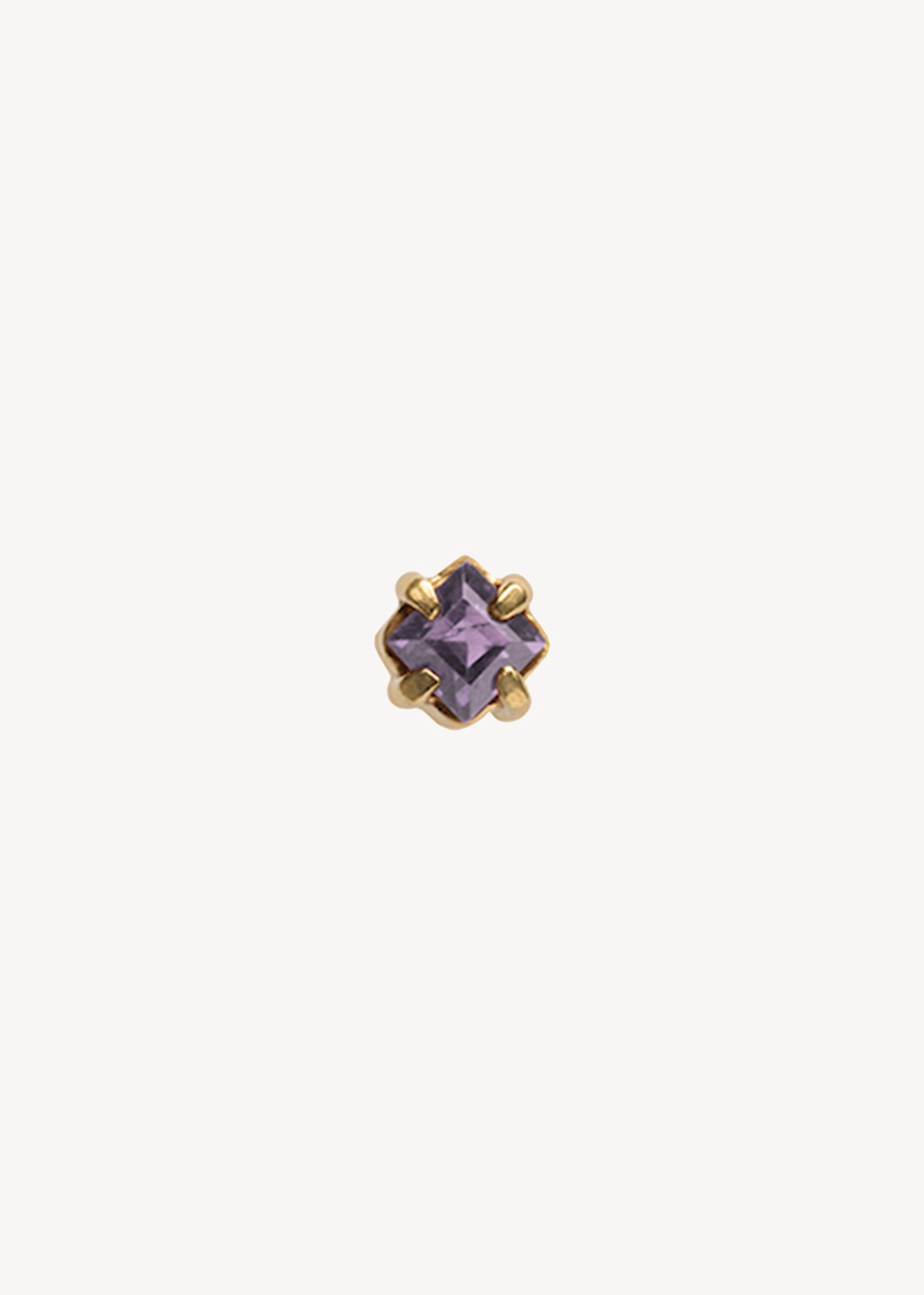 Nina ear stud with Iolite - gold plated