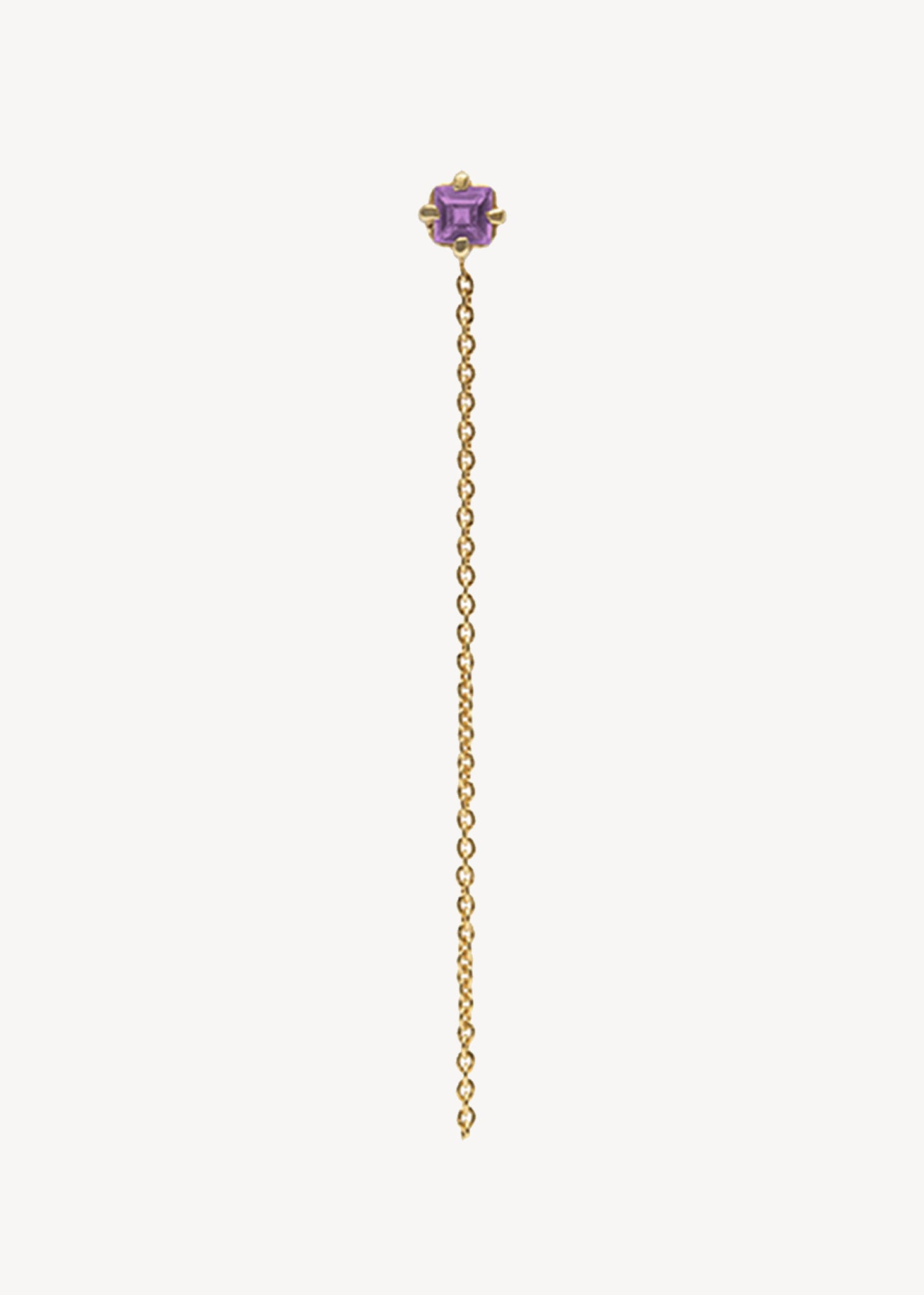 Ariana ear stud with Amethyst - gold plated