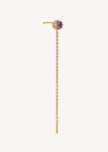 Ariana ear stud with Amethyst - gold plated